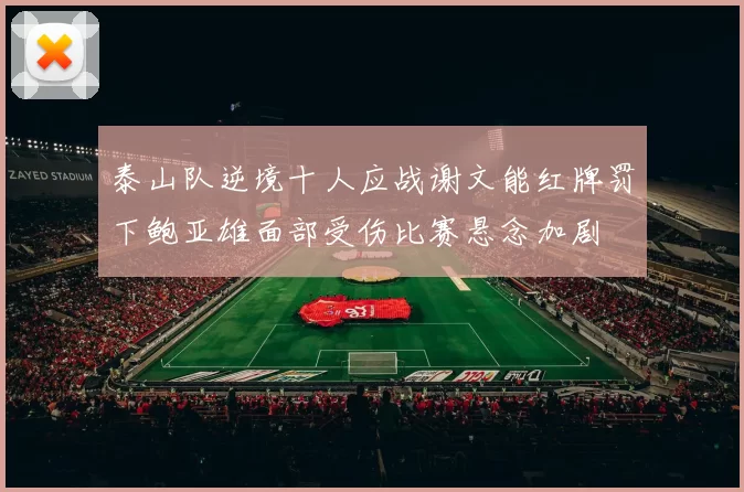 泰山队逆境十人应战谢文能红牌罚下鲍亚雄面部受伤比赛悬念加剧